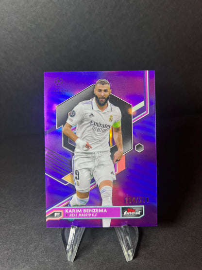 KARIM BENZEMA TOPPS FINEST 2022 - 2023 Purple /299