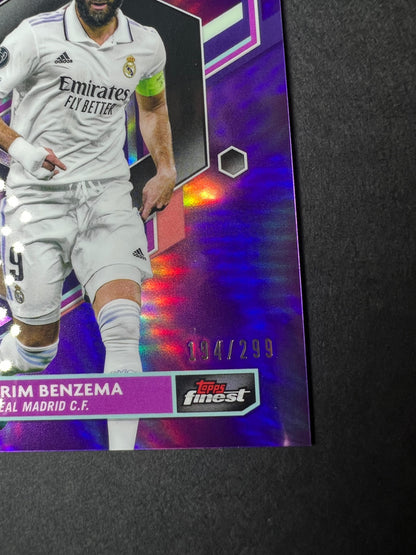 KARIM BENZEMA TOPPS FINEST 2022 - 2023 Purple /299