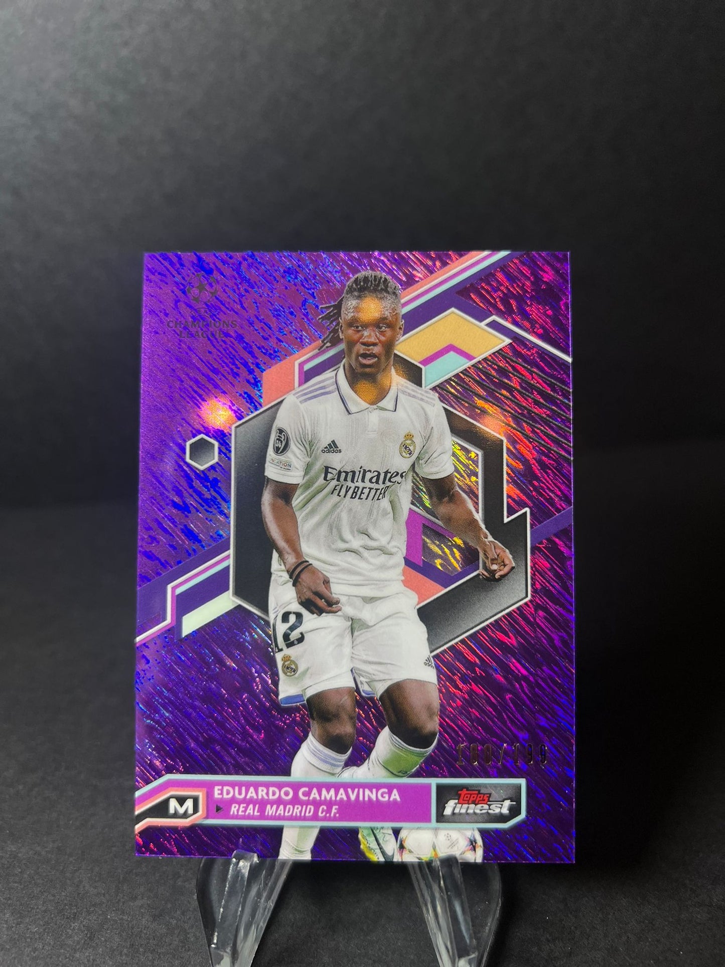 EDUARDO CAMAVINGA TOPPS FINEST 2022 - 2023 Purple Shimmer Refractor /199