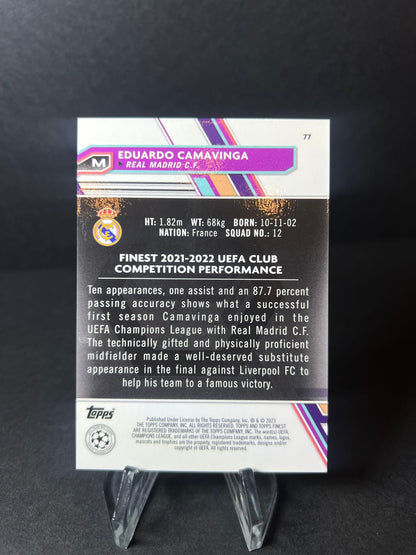 EDUARDO CAMAVINGA TOPPS FINEST 2022 - 2023 Purple Shimmer Refractor /199