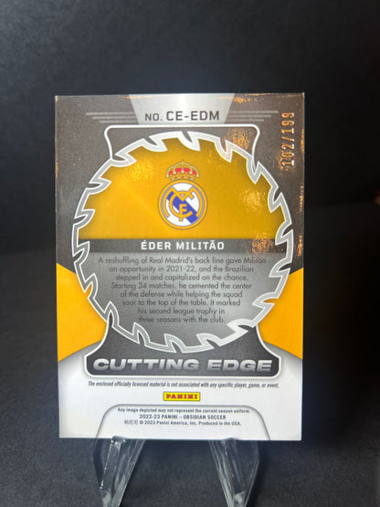 EDER MILITAO PANINI OBSIDIAN 2022 - 2023 Cutting Edge /199 Dual Patch