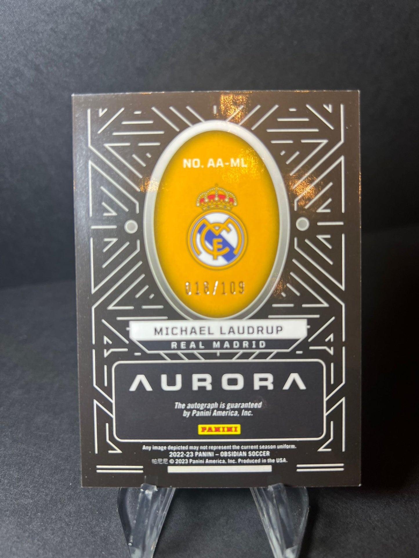 MICHAEL LAUDRUP PANINI OBSIDIAN 2022 - 2023 Aurora Auto Silver /109