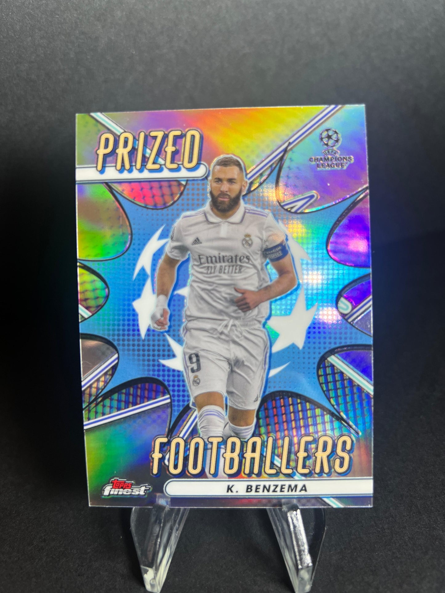 KARIM BENZEMA TOPPS FINEST 2022 - 2023 Prized Footballers Refractor