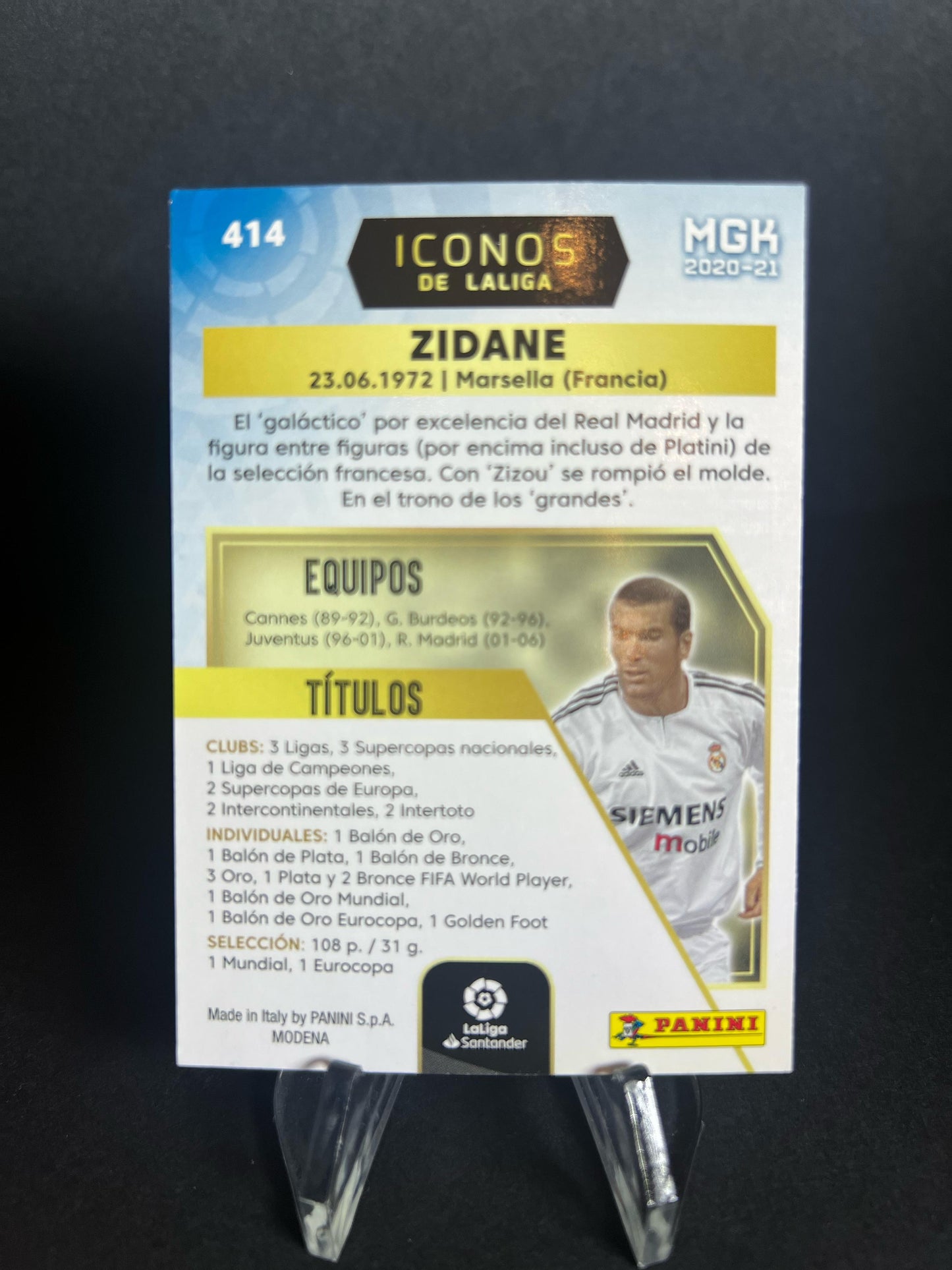 ZINEDINE ZIDANE MEGACRACKS  2020 - 2021 Iconos de LaLiga #414